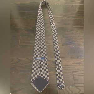 VTG Polo Ralph Lauren Checked Design Mens Neck Tie 100% Silk 90’s Hand Made